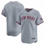 Camiseta Beisbol Hombre New York Mets Segunda Limited Gris1