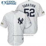 Camiseta Beisbol Hombre New York Yankees 2017 Postemporada C.c. Sabathia Blanco Cool Base