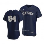 Camiseta Beisbol Hombre New York Yankees Albert Abreu Autentico Alterno 2020 Azul