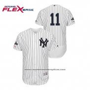 Camiseta Beisbol Hombre New York Yankees Brett Gardner 2019 Postemporada Flex Base Blanco