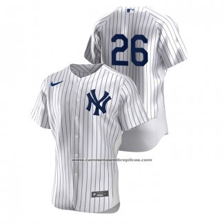 Camiseta Beisbol Hombre New York Yankees Dj Lemahieu Authentic Blanco