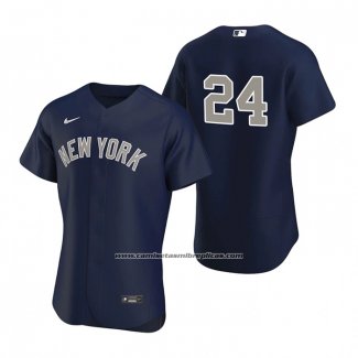 Camiseta Beisbol Hombre New York Yankees Gary Sanchez Autentico 2020 Alterno Azul
