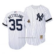 Camiseta Beisbol Hombre New York Yankees John Wetteland Cooperstown Collection Autentico Primera Blanco