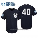 Camiseta Beisbol Hombre New York Yankees Luis Severino Cool Base Entrenamiento de Primavera 2019 Azul