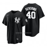 Camiseta Beisbol Hombre New York Yankees Luis Severino Replica 2021 Negro