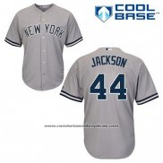 Camiseta Beisbol Hombre New York Yankees Reggie Jackson 44 Gris Cool Base