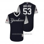 Camiseta Beisbol Hombre New York Yankees Zach Britton 2018 LLWS Players Weekend Anglada Azul