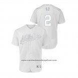 Camiseta Beisbol Hombre Oakland Athletics Khris Davis 2019 Players Weekend Autentico Blanco