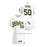 Camiseta Beisbol Hombre Oakland Athletics Mike Fiers Autentico 2020 Primera Blanco