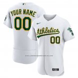 Camiseta Beisbol Hombre Oakland Athletics Personalizada Primera Autentico Blanco