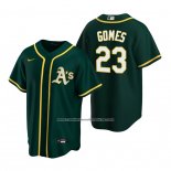 Camiseta Beisbol Hombre Oakland Athletics Yan Gomes Replica Alterno Verde