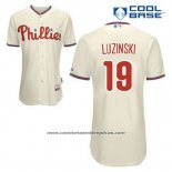 Camiseta Beisbol Hombre Philadelphia Phillies Greg Luzinski 19 Crema Alterno Cool Base