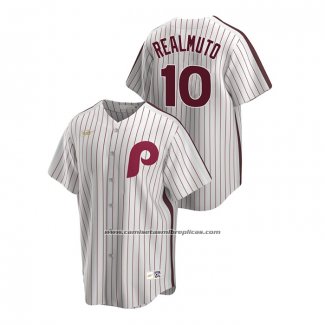 Camiseta Beisbol Hombre Philadelphia Phillies J.t. Realmuto Cooperstown Collection Primera Blanco