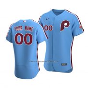 Camiseta Beisbol Hombre Philadelphia Phillies Personalizada Autentico Alterno 2020 Azul