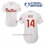 Camiseta Beisbol Hombre Philadelphia Phillies Pete Rose 14 Blanco Primera Cool Base