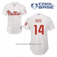 Camiseta Beisbol Hombre Philadelphia Phillies Pete Rose 14 Blanco Primera Cool Base