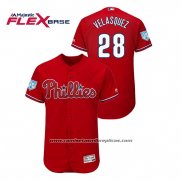 Camiseta Beisbol Hombre Philadelphia Phillies Vince Velasquez 2019 Entrenamiento de Primavera Flex Base Rojo