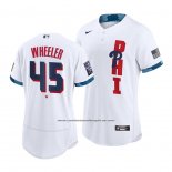 Camiseta Beisbol Hombre Philadelphia Phillies Zack Wheeler 2021 All Star Autentico Blanco