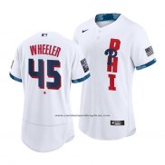 Camiseta Beisbol Hombre Philadelphia Phillies Zack Wheeler 2021 All Star Autentico Blanco