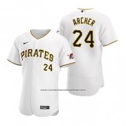 Camiseta Beisbol Hombre Pittsburgh Pirates Chris Archer Autentico 2020 Primera Blanco