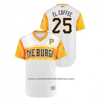 Camiseta Beisbol Hombre Pittsburgh Pirates Gregory Polanco 2019 Little League Classic El Coffee Replica Blanco