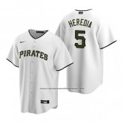 Camiseta Beisbol Hombre Pittsburgh Pirates Guillermo Heredia Alterno Replica Blanco