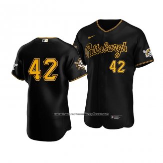 Camiseta Beisbol Hombre Pittsburgh Pirates Jackie Robinson Day Autentico Negro