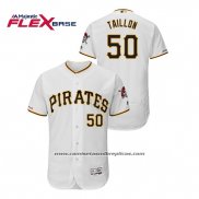 Camiseta Beisbol Hombre Pittsburgh Pirates Jameson Taillon 150th Aniversario Patch Flex Base Blanco