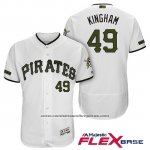 Camiseta Beisbol Hombre Pittsburgh Pirates Nick Kingham Blanco 2018 Primera Alterno Flex Base