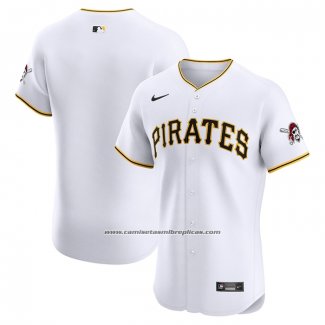 Camiseta Beisbol Hombre Pittsburgh Pirates Primera Elite Blanco