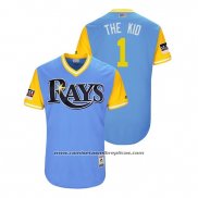 Camiseta Beisbol Hombre Rays Willy Adames 2018 LLWS Players Weekend The Kid Azul