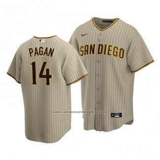 Camiseta Beisbol Hombre San Diego Padres Emilio Pagan Sand Replica Alterno Marron