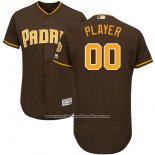 Camiseta Beisbol Hombre San Diego Padres Personalizada Marron