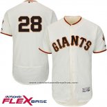 Camiseta Beisbol Hombre San Francisco Giants Buster Posey Crema Flex Base Autentico Collection