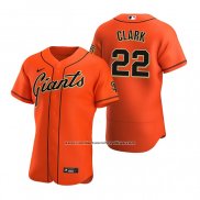 Camiseta Beisbol Hombre San Francisco Giants Will Clark Autentico Alterno Naranja