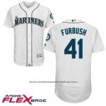 Camiseta Beisbol Hombre Seattle Mariners Charlie Furbush Blanco Autentico Collection Flex Base