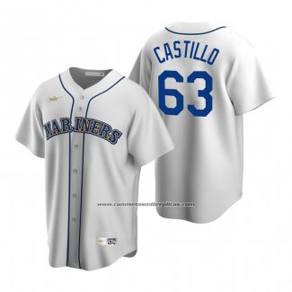 Camiseta Beisbol Hombre Seattle Mariners Diego Castillo Cooperstown Collection Primera Blanco