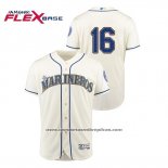 Camiseta Beisbol Hombre Seattle Mariners Domingo Santana Hispanic Heritage Flex Base Crema