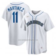 Camiseta Beisbol Hombre Seattle Mariners Edgar Martinez Primera Cooperstown Collection Replica Blanco