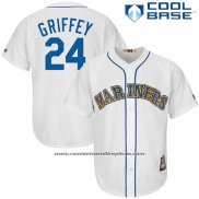 Camiseta Beisbol Hombre Seattle Mariners Ken Griffey Blanco Cooperstown Cool Base