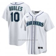 Camiseta Beisbol Hombre Seattle Mariners Victor Robles Primera Replica Blanco