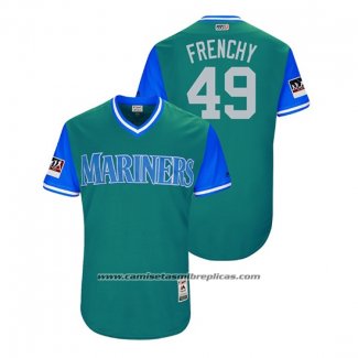 Camiseta Beisbol Hombre Seattle Mariners Wade Leblanc 2018 LLWS Players Weekend Frenchy Aqua