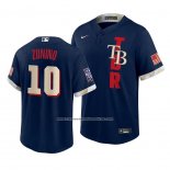 Camiseta Beisbol Hombre Tampa Bay Rays Mike Zunino 2021 All Star Replica Azul