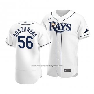 Camiseta Beisbol Hombre Tampa Bay Rays Randy Arozarena Autentico Primera 2020 Blanco