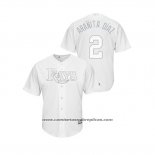 Camiseta Beisbol Hombre Tampa Bay Rays Yandy Diaz 2019 Players Weekend Replica Blanco