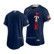 Camiseta Beisbol Hombre Texas Rangers 2021 All Star Autentico Azul