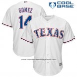 Camiseta Beisbol Hombre Texas Rangers Carlos Gomez Blanco Cool Base