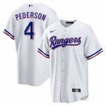 Camiseta Beisbol Hombre Texas Rangers Joc Pederson Primera Replica Blanco