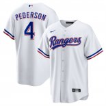 Camiseta Beisbol Hombre Texas Rangers Joc Pederson Primera Replica Blanco