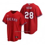 Camiseta Beisbol Hombre Texas Rangers Jonah Heim Replica Alterno Rojo